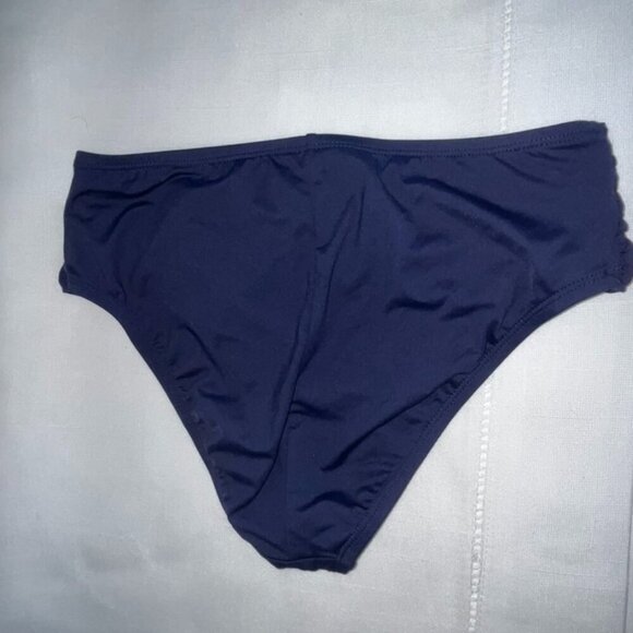 La Blanca Island Goddess Mid-Waist Sash Band Bottom in Indigo Size 4 - Picture 4 of 6